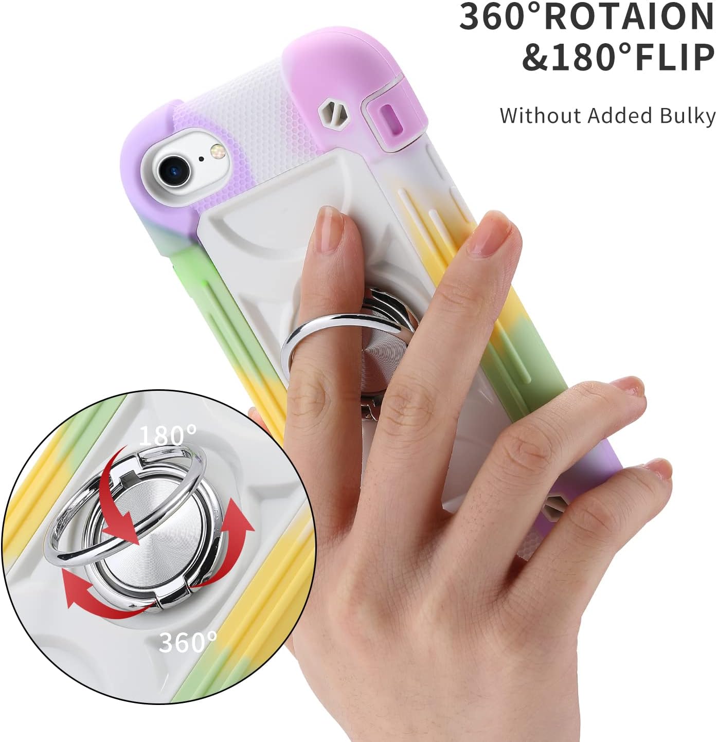 MARKILL Compatible with iPhone 8 Plus/6 Plus Case,iPhone 7 Plus case/iPhone 6S Plus Case 5.5 Inch with Ring Stand, Heavy-Duty Military Grade Shockproof Phone Cover.