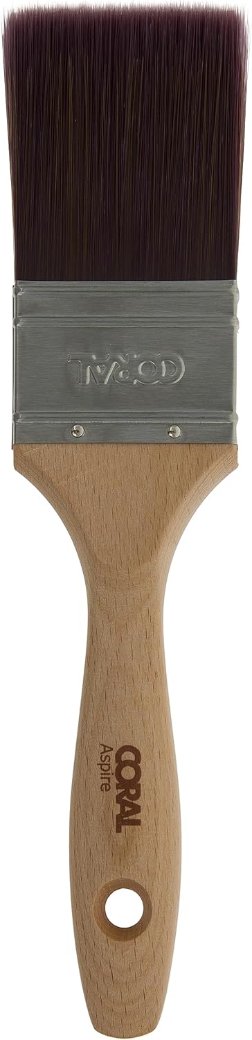 Coral 31713 Aspire 2 inch Paint Brush Professional Firm Straight Cut with Flat Profile for Fast Accurate Ultra-Smooth Finish with Trade Emulsion or Gloss FSC Wood Handle