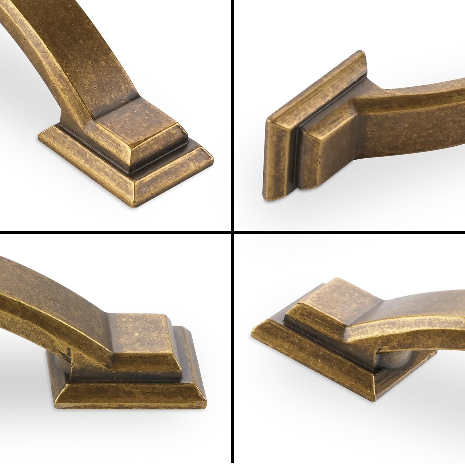 10 Pack 2.5 Inch Cabinet Pulls Antique Brass Kitchen Cabinet Handles Zinc Alloy Drawer Pulls Solid Cabinet Hardware