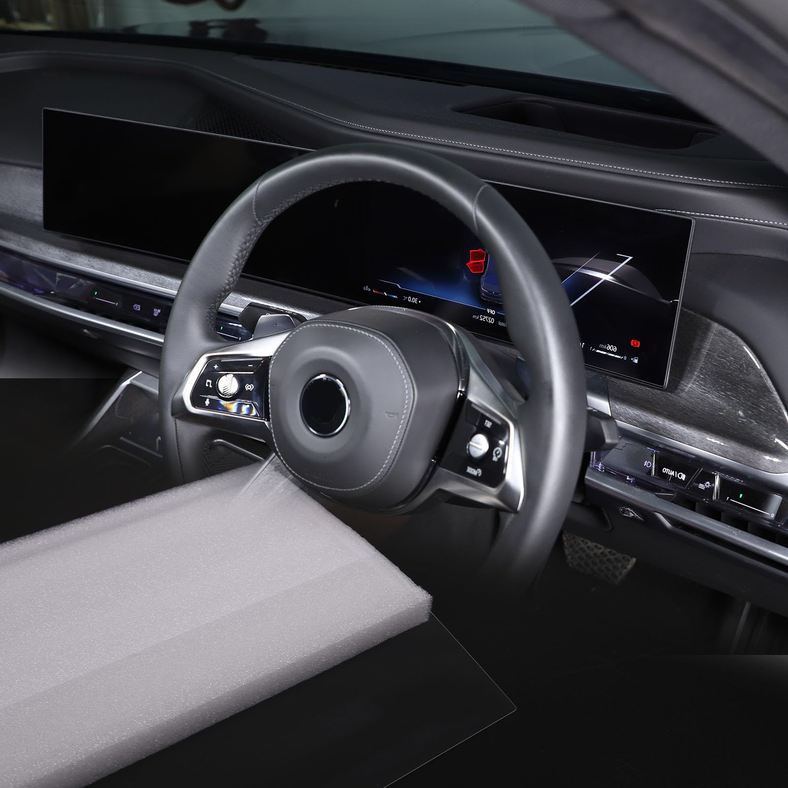 PIUGILH Auto Mittelkonsole Navigationssystem Kratzfeste Displayfolie Gilt für BMW i3 i4 i7 ix7 Neue 5er 3er 7er 2023, Navigationsbildschirm Schutzglasfolie