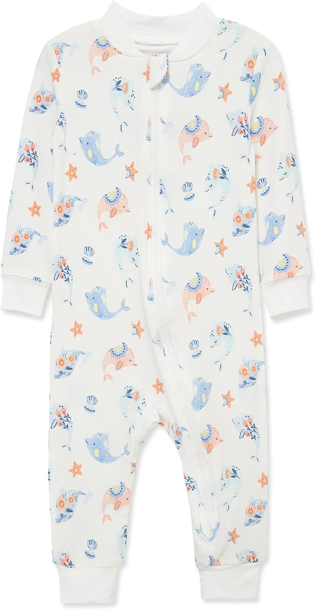 Little Me Clothes for Baby Girls' Zip Front Pajama Footies, 12-24 Months