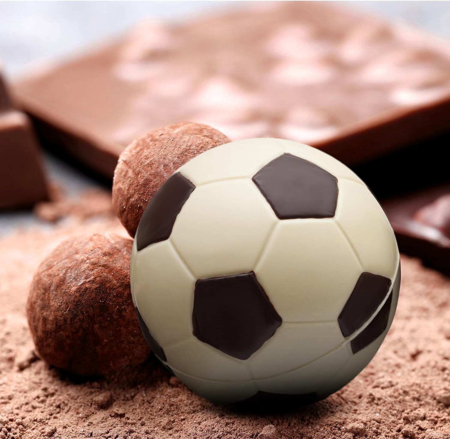 PRETYZOOM 3d Football Candy Mold Set Hard Plastic Magnetic Chocolate and Jelly Baking Mold Small DIY Candy Chocolate Soccer Balls