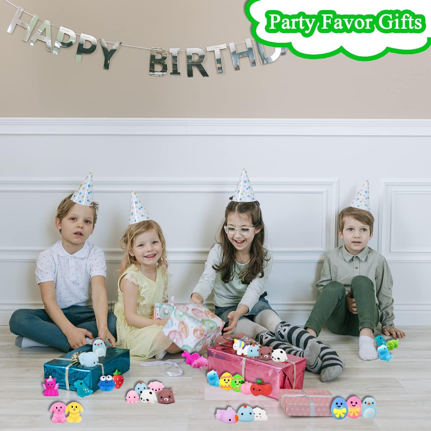 200Pcs Mochi Squishy Toys, Mini Kawaii Squishies Stress Relief Fidget Toys Bulk for Kids Party Favors, Birthday Gifts, Easter Egg Fillers, Valentines Goodie Bags ,Christmas Stocking Stuffers - Image 7