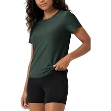 ODODOS Womens Short Sleeve Performance T-Shirts - Ultra Soft odSTRATUM Tech Crew Neck Tee UPF 50+ Essential Top