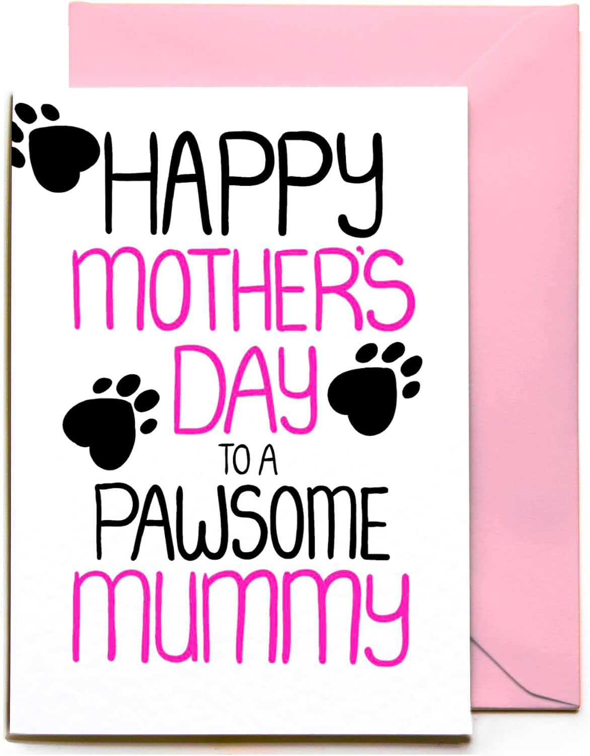 Pawsome Mothers Day Card From The Dog, Mum Card for Mothers Day from Cat, Puppy, Pet mummy