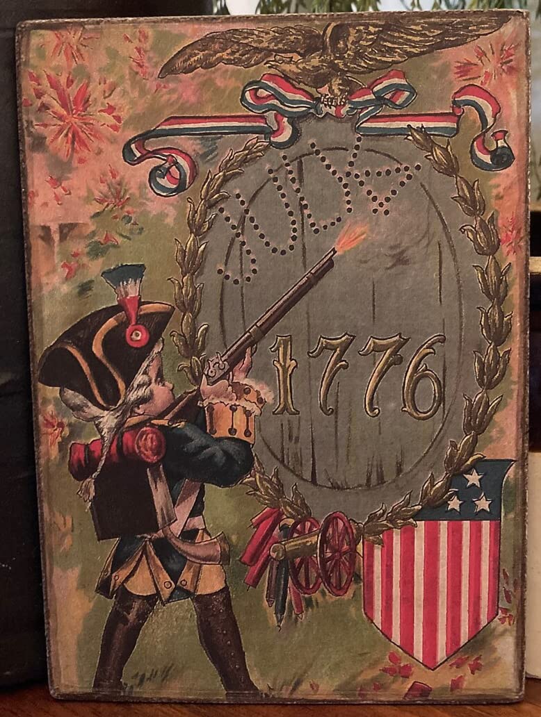 Soldier Boy Rifle Independence Day Primitive Vintage 4th of July Americana