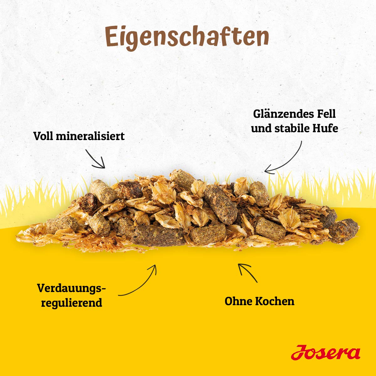 JOSERA Mash Rapid (1 x 15 kg) | Premium Pferdefutter Mash | Pferdefutter mit Leinsamen | hochwertige Mineralisierung |bester Fellglanz und stabile Hufe | 1er Pack