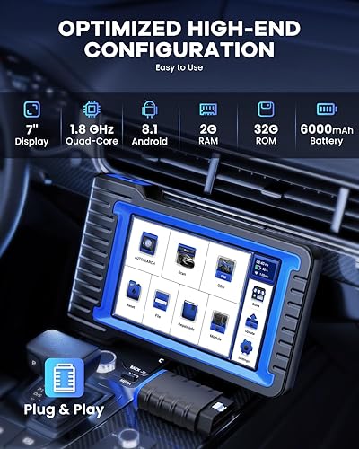Miniatura 7 de MUCAR Herramienta de diagnóstico de escáner de automóvil, sistemas completos de nivel OE VO7 y herramienta de escaneo de reinicios de 28+, contornos