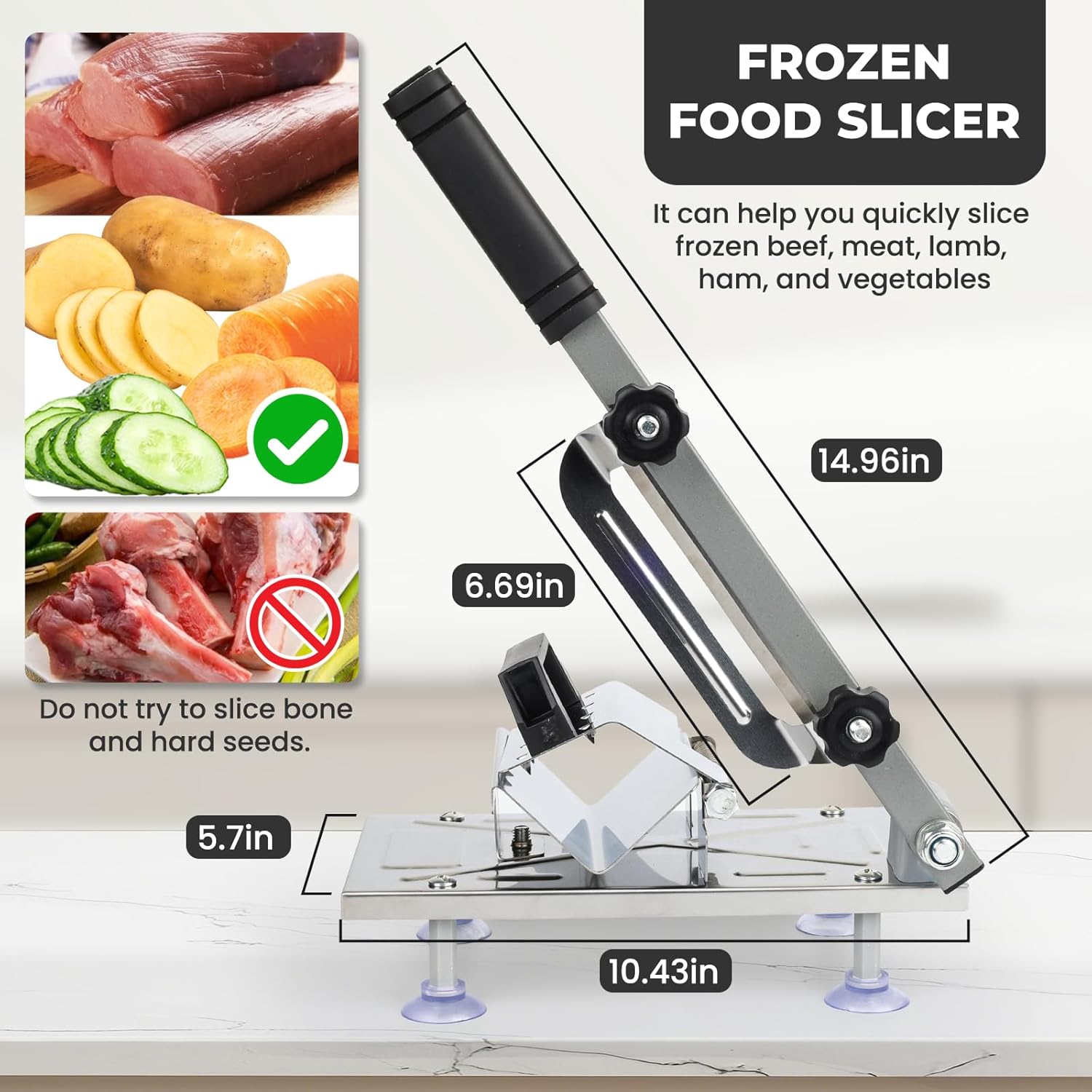 meat slicer machine for home Stainless manual frozen meat deli slicer beef jerky cutter machine lamb