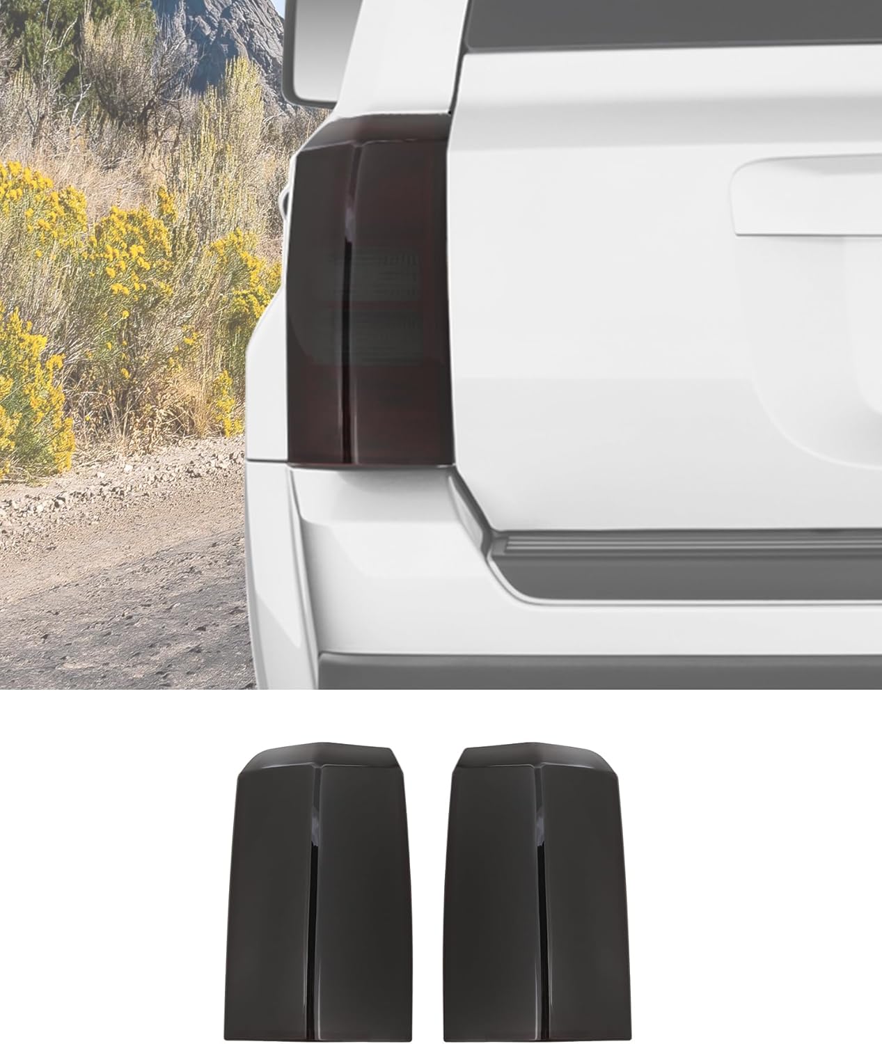 Smoked Black Tail Light Lamp Cover Guard Trim Decoration Exterior Accessories for 2011 2012 2013 2014 2015 2016 Jeep Patriot