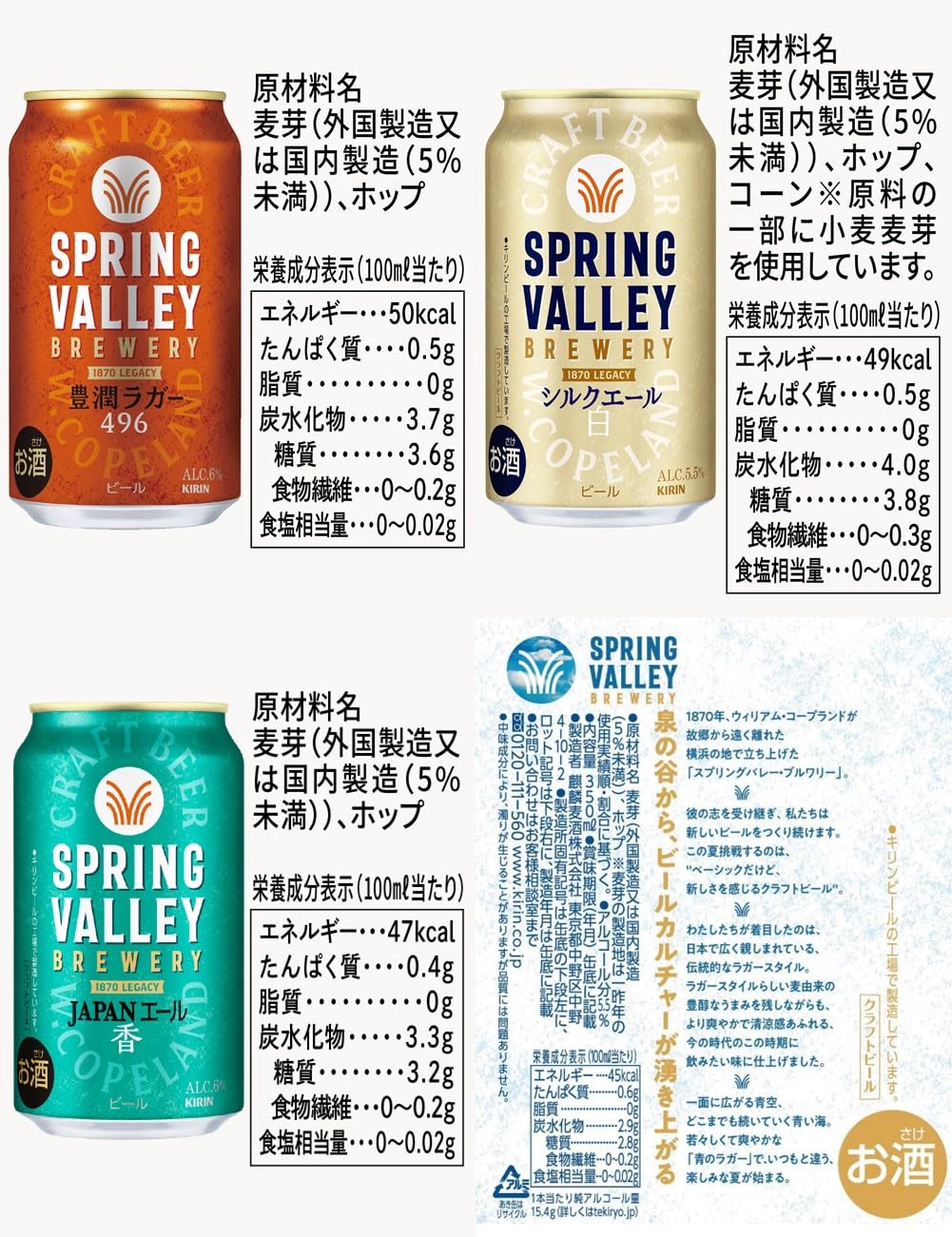 Amazon.co.jp: SPRING VALLEY(スプリングバレー) キリン