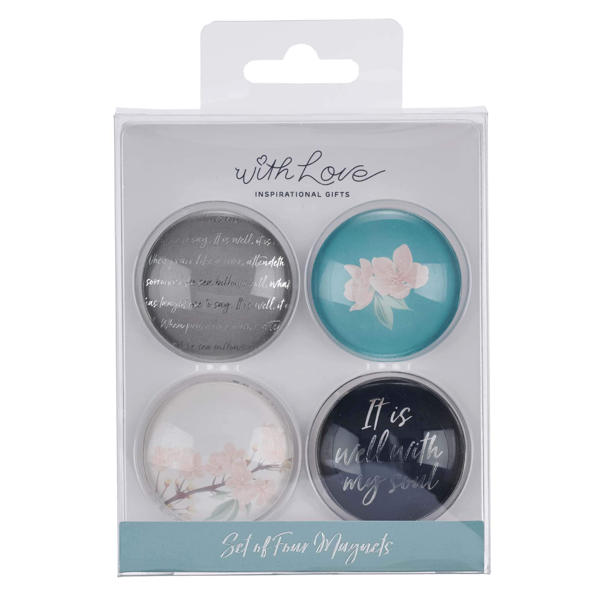 It Is Well With My Soul Glass Magnet Set