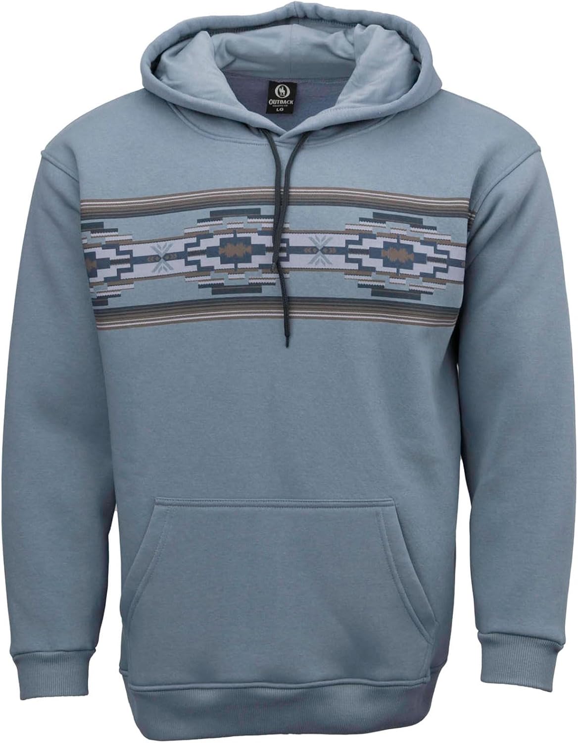 Outback Trading Company Men's Casey 40133 Warm Casual Outwear Pullover Long Sleeve Hoodie w/Kangaroo Pocket & Aztec Graphic