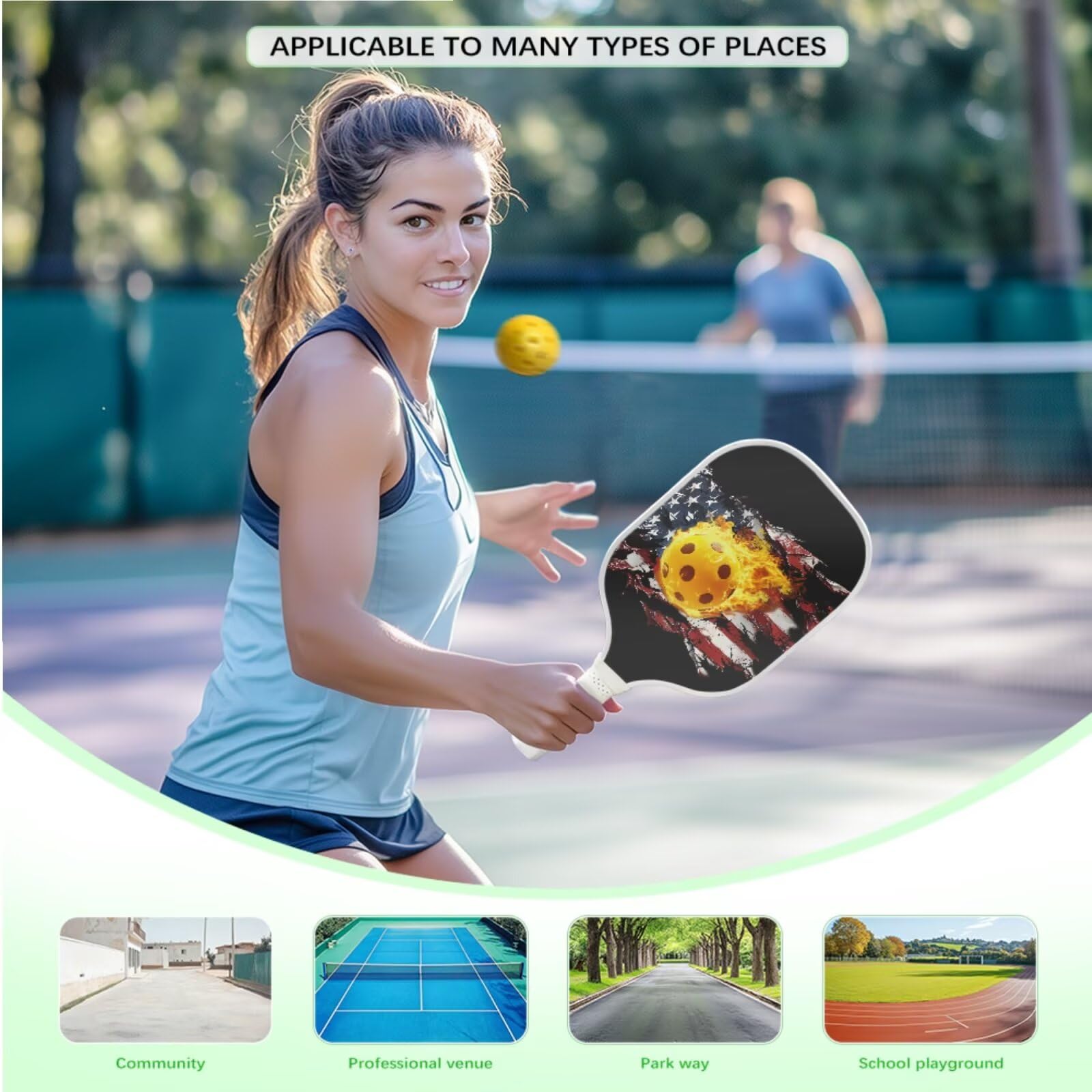 Set di 2 racchette da pickleball, zaino da pickleball, racchette da pickleball, racchette da pickleball, per adulti e adolescenti