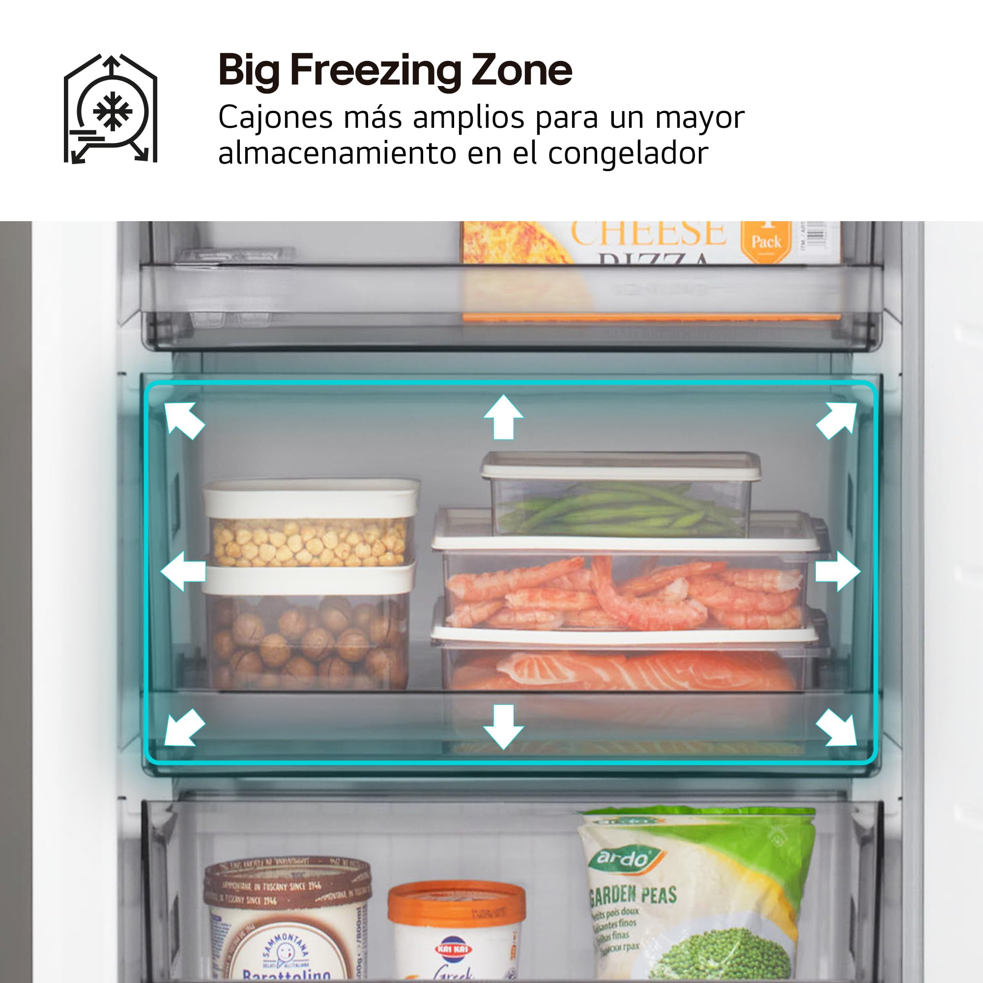 LG GBBSJ11DPY - Frigorífico Combi DoorCooling+, 1.86m, Clasificación D, Serie 200, Capacidad 333l, Inox antihuellas