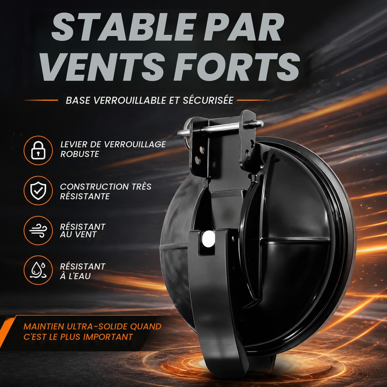 2 pièces de support de store pour camping-car & caravane, support robuste pour pied de store, compatible avec Thule, Fiamma, adapté pour VW T5/T6, Ford Transit, Mercedes Marco Polo, FIAT