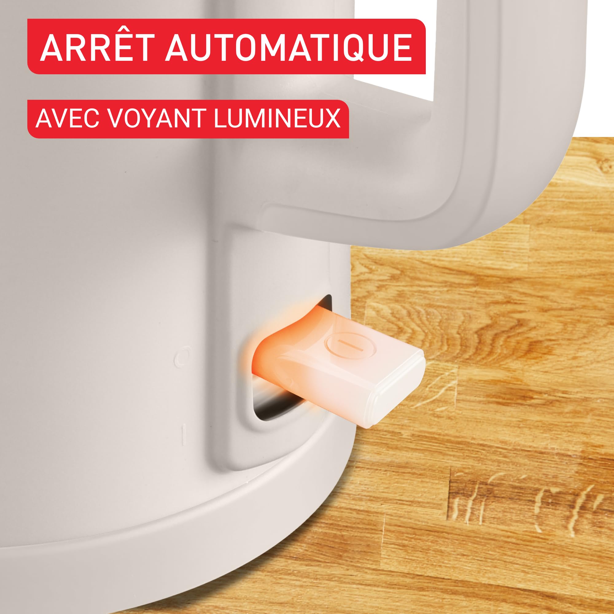 Tefal KO140BE0 Thermo Protect Czajnik elektryczny, minimalistyczny design, bezpieczna obudowa, 1500 W, jasnoszary, stal nierdzewna