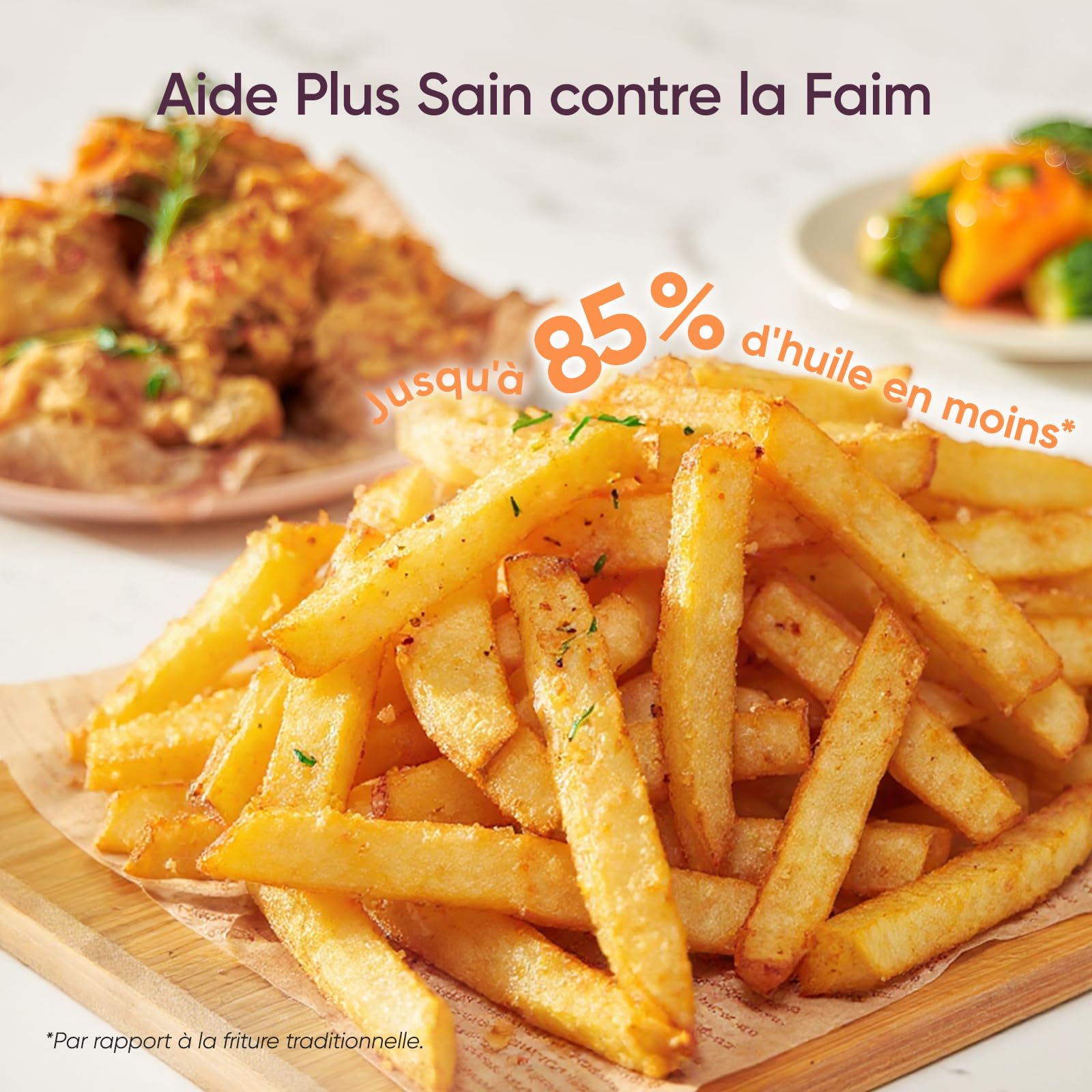 Cosori Air Fryer 5,7 L 13 modes de cuisson 85% de graisse en moins | Jusqu'à 55% d'Énergie en Moins, Cuisson Rapide 70–205 °C, Cuisson Facile avec 40+Recettes