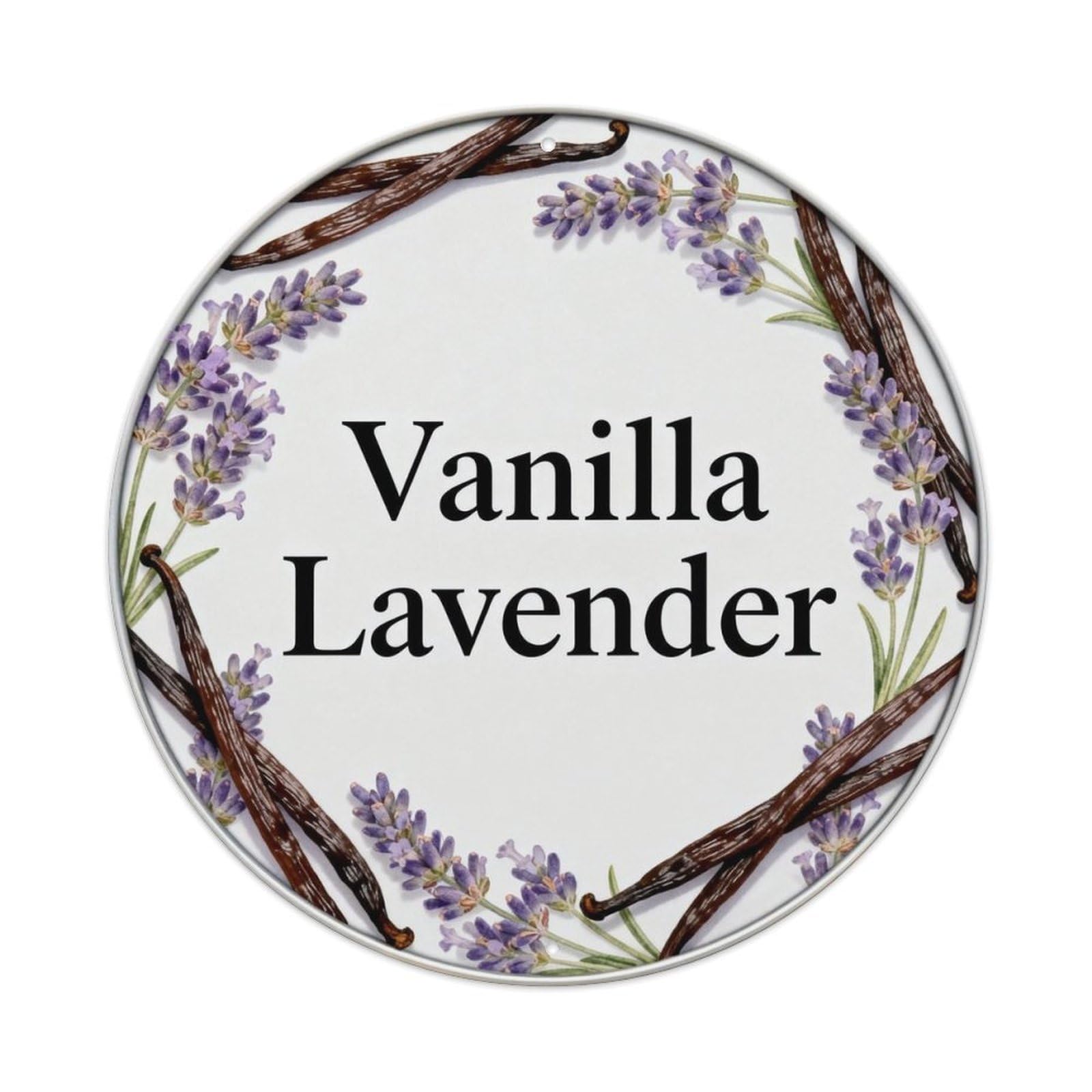 Vanilla Lavender Metal Tin Sign Plaque