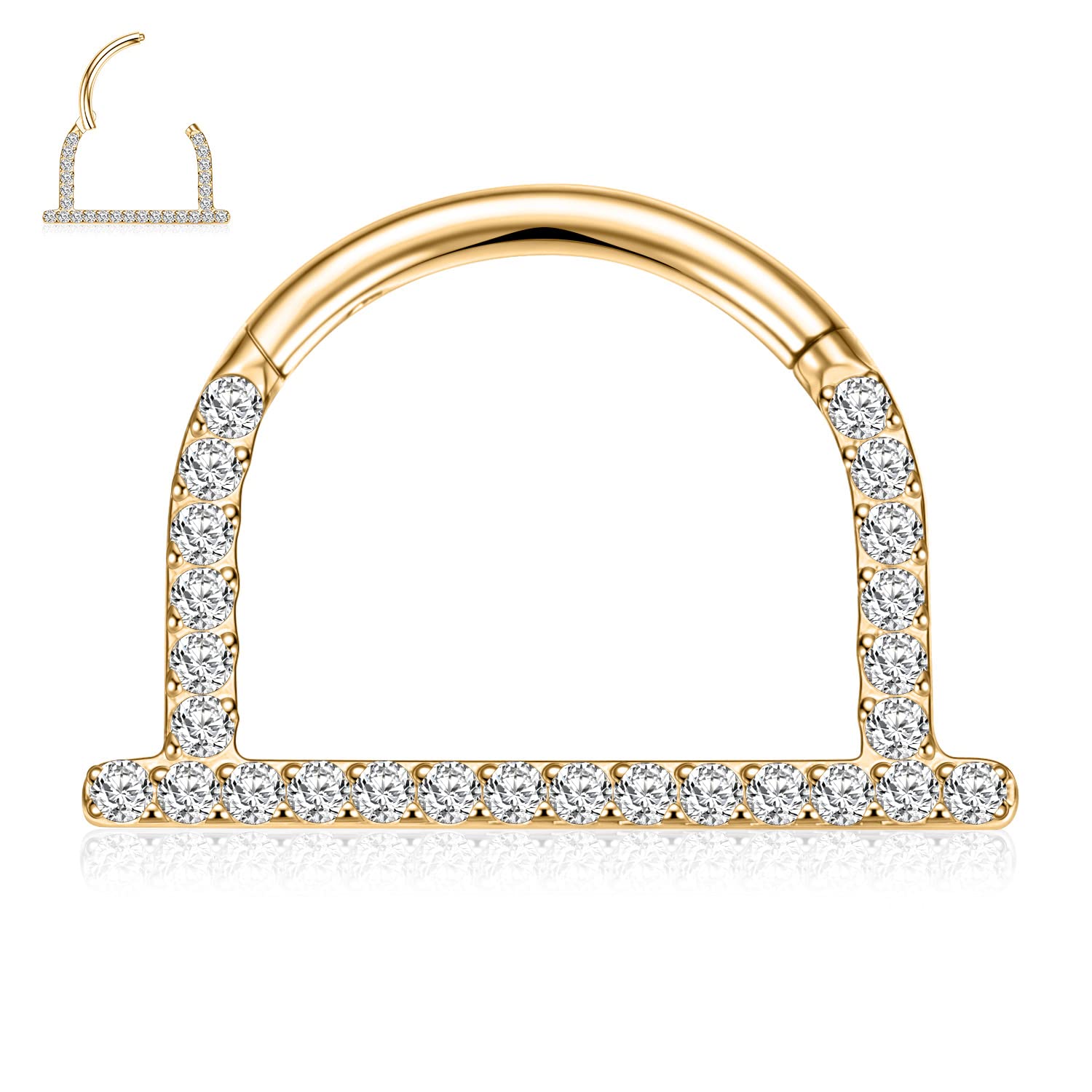 hengkaixuan Unique Animal Shape Septum Nose Ring Septum Jewellery 16G Daith Earrings Surgical Steel Nose Hoop Septum Clicker Conch Piercing Jewellery Rook Helix Tragus Cartilage Lobe Hoop Earring — view 36