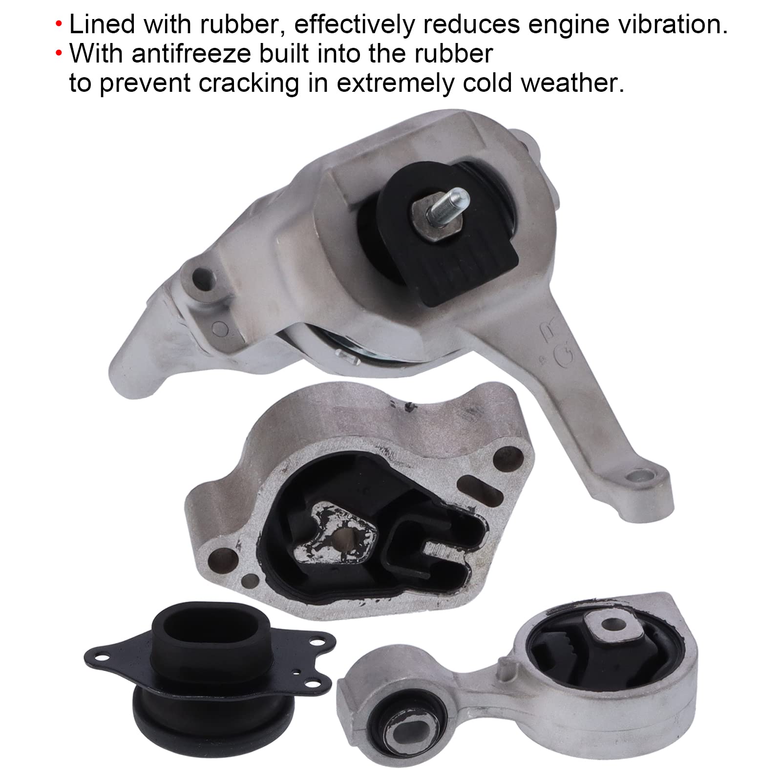 4 szt. Mocowanie Silnika Silnika do Altima 2.5L 2007-2012 Auto CVT Trans Części Zamienne
