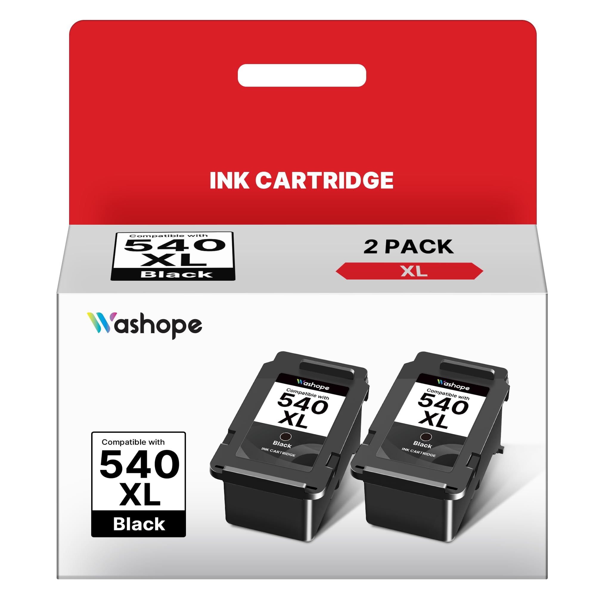 Washope PG-540XL 540 XL Noir Remplacement pour Cartouche Encre Canon 540XL