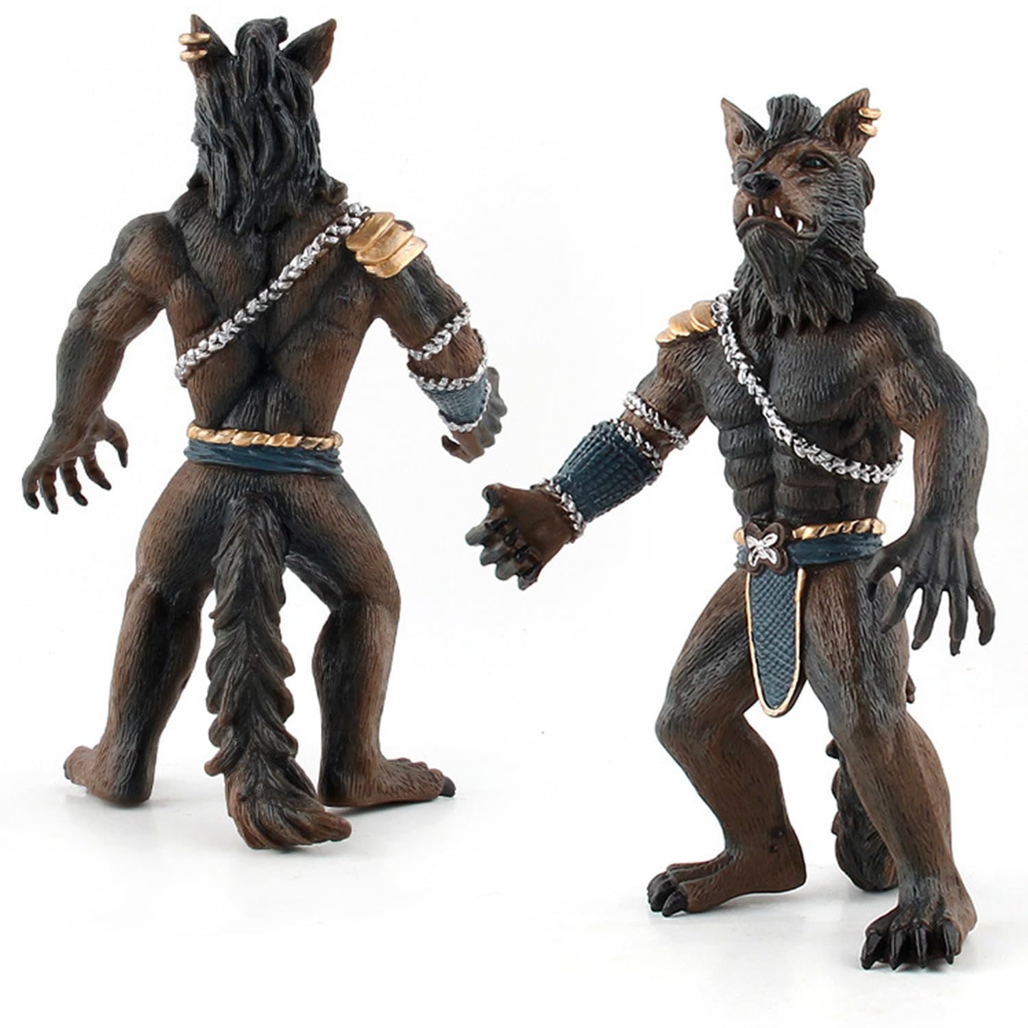 Werwolf Krieger Spielzeug, Wildtier Modellspielzeug, Mythischer Werwolf Krieger, Mythische Tiere, Handgefertigte Ornamente, Kindergeschenke