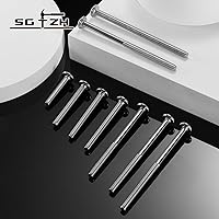 Vista 7 de M5 x 6mm 10 piezas de tornillos de cabeza plana con casquillo hexagonal, acero inoxidable 304 18-8, rosca completa, de SG TZH (con llave hexagonal)