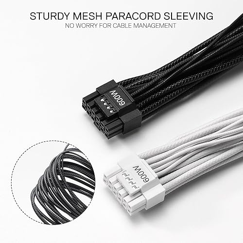 Miniatura 41 de Redragon Fuente de alimentación RGPS-850W 80+ Gold de 850 vatios con ATX 3.1 y PCIe 5.1 totalmente modular, cable de 12VHPWR incluido, condensadores