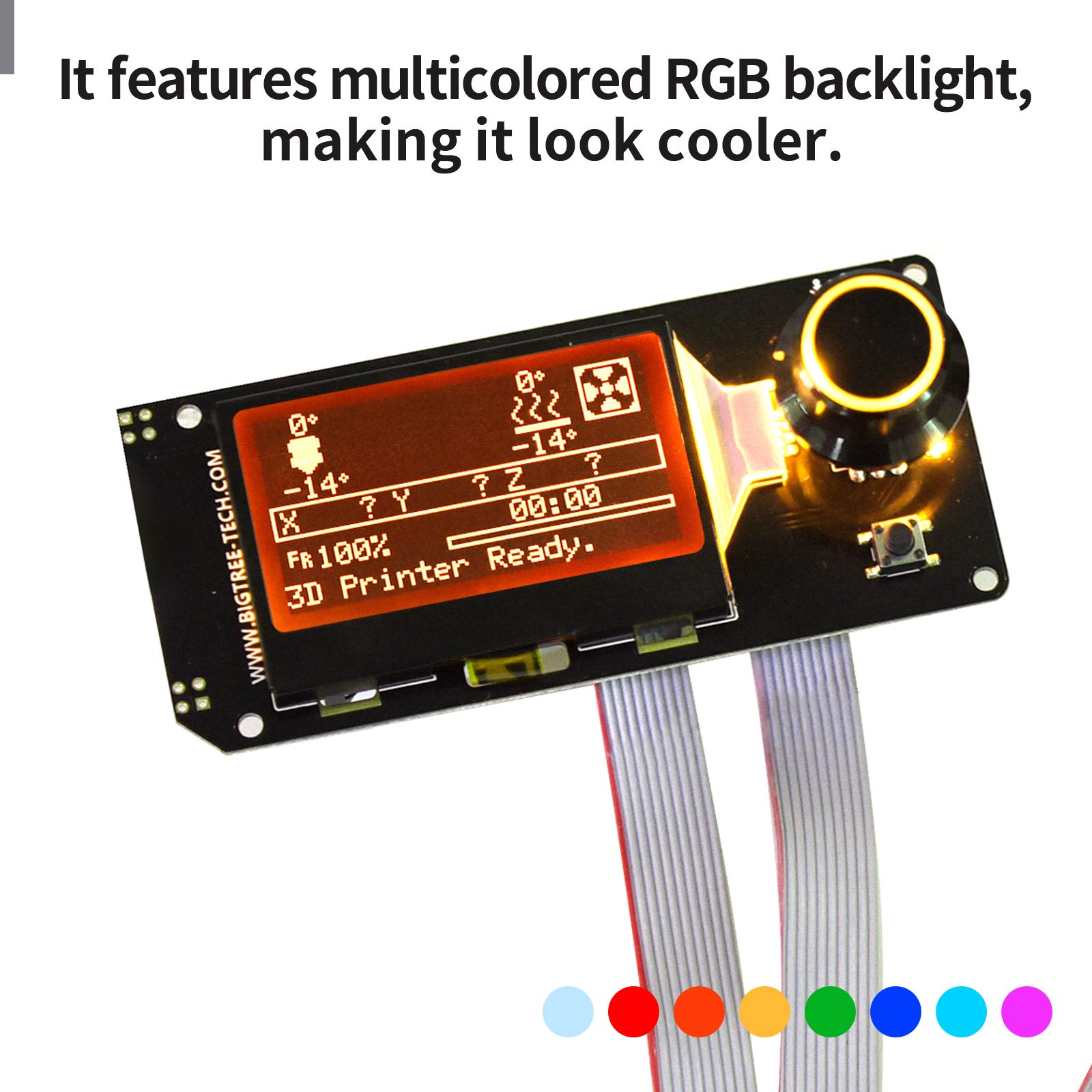 BIGTREETECH Mini12864 V2.0 graficzny inteligentny wyświetlacz LCD panel sterowania wyświetlacz podświetlenie RGB odpowiednie VORON 2.4 do drukarki 3D MKS Gen/SKR mini e3 v2.0 Ender3