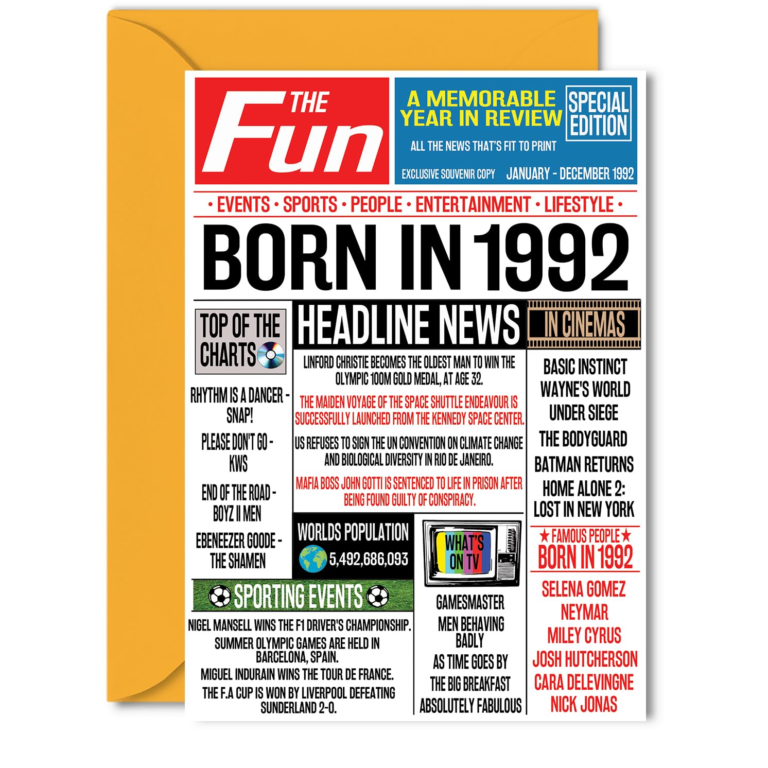 19th Birthday Cards for Men Women - Born In 2007 Newspaper - Happy 19 Birthday Card for Son Daughter Cousin Vintage Retro Back In 2007, 145mm Bday Greeting Cards — view 275