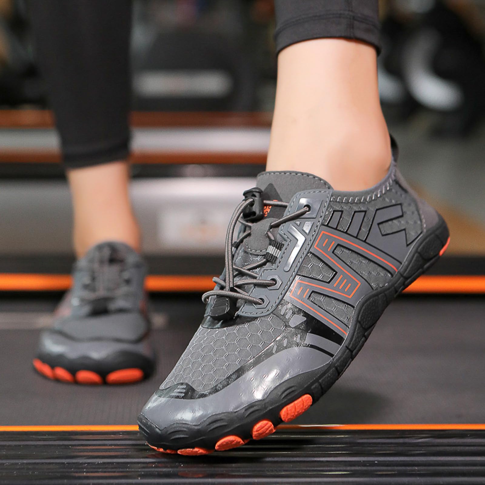 Genérico Zapato Acuático Mujer Pareja Zapatos de Deporte al aire libre Wading Zapatos de playa antideslizantes buceo Natación Equitación Fitness Gran Talla Cinco Dedos Barefoot Hombre