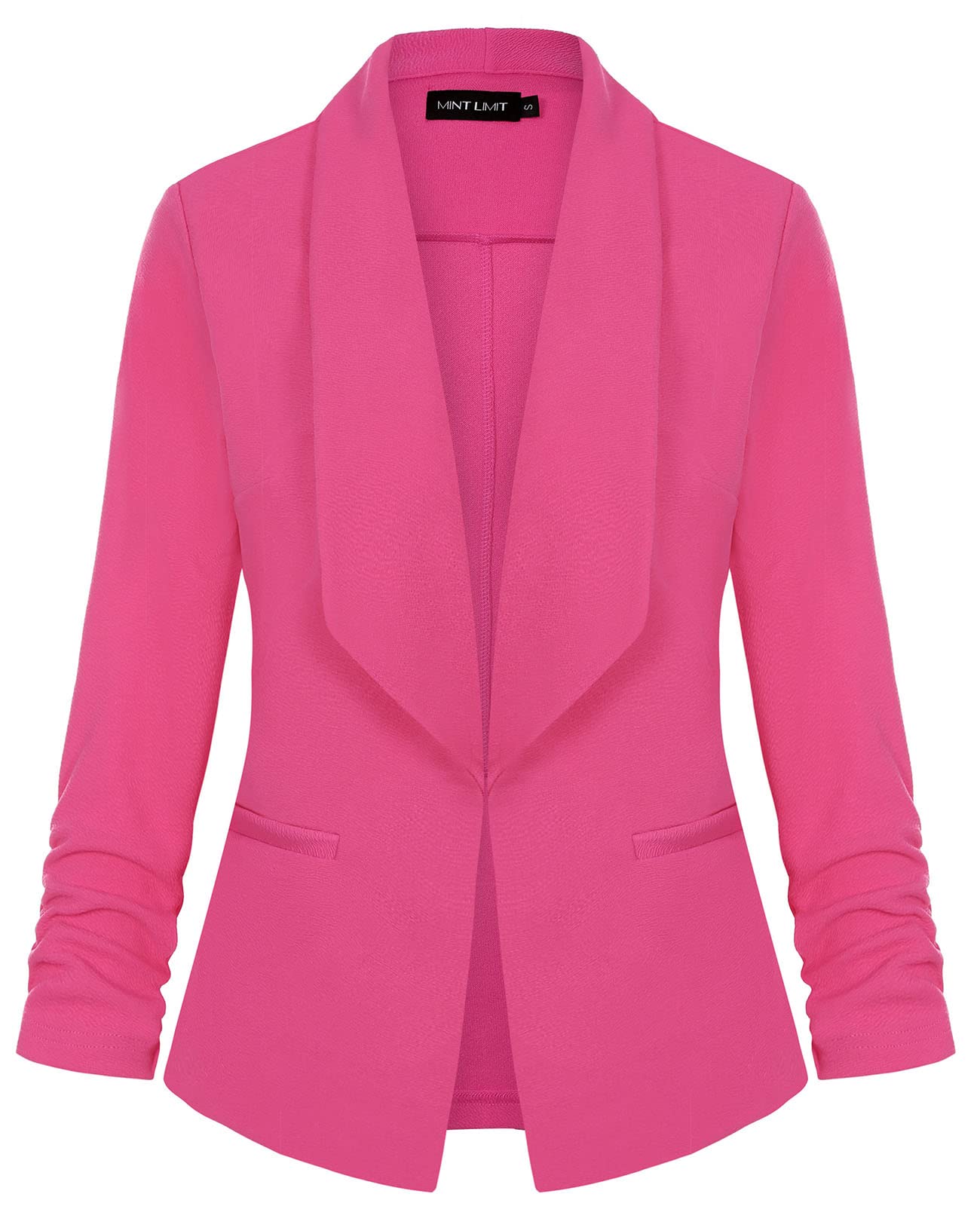 MINTLIMITWomens Casual 3/4 Sleeve Open Front Blazer Pockets Work Suit Office Jacket