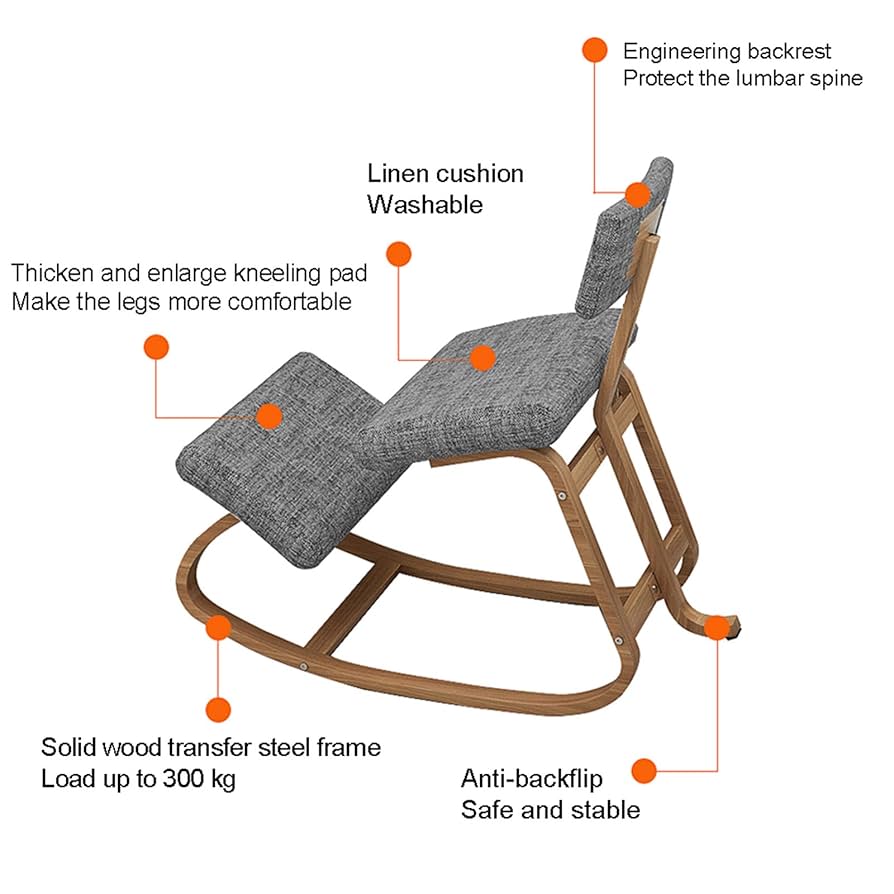 Amazon.com: ZXCVBNAS Ergonomic Wooden Office Chair | Posture