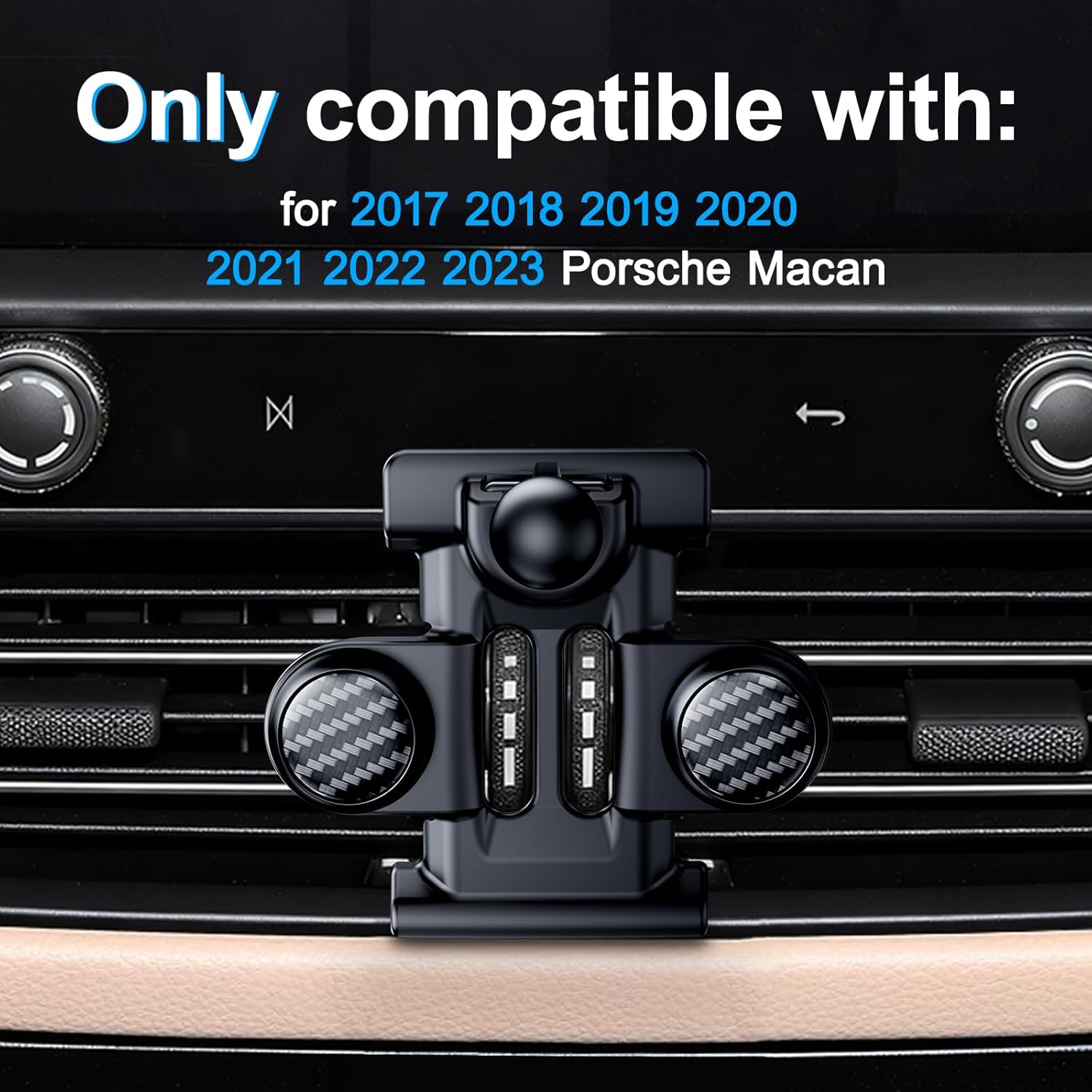 ELOHEI Phone Mount for Porsche Macan with Custom Base, Specifically Design Car Phone Holder for Porsche Macan 2017 2018 2019 2020 2021 2022 2023 Car Accessories (HE05)