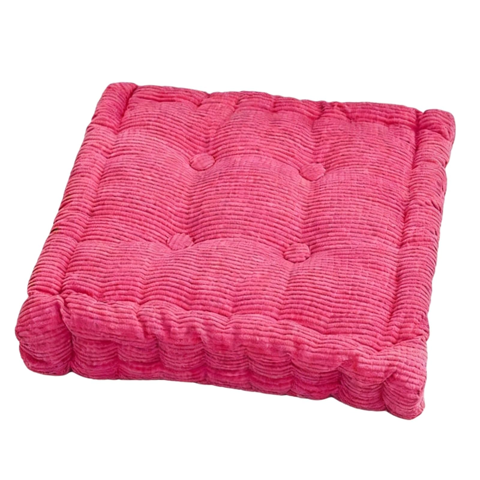 NMGBRDM Square Chair Cushion, Polyester 8cm Thick Comfortable Meditation Padded, Armchair Garden Seat Sofa Pad For Indoor Outdoor, Washable(Size:45x45cm,Color:Rose)