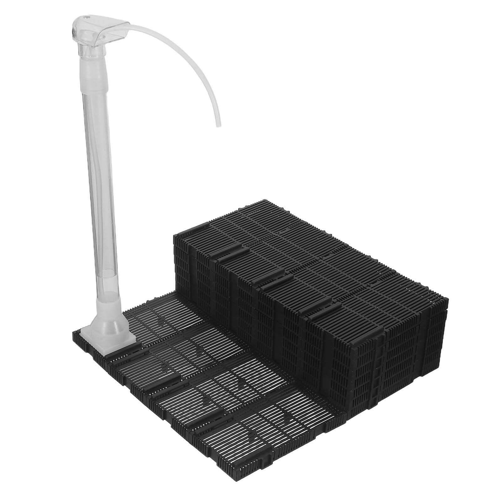 GALPADA Sistema de Filtración para Acuario Placa Plástica de Filtrado y Tubo de Aire Negro, Compatible Animales Acuáticos