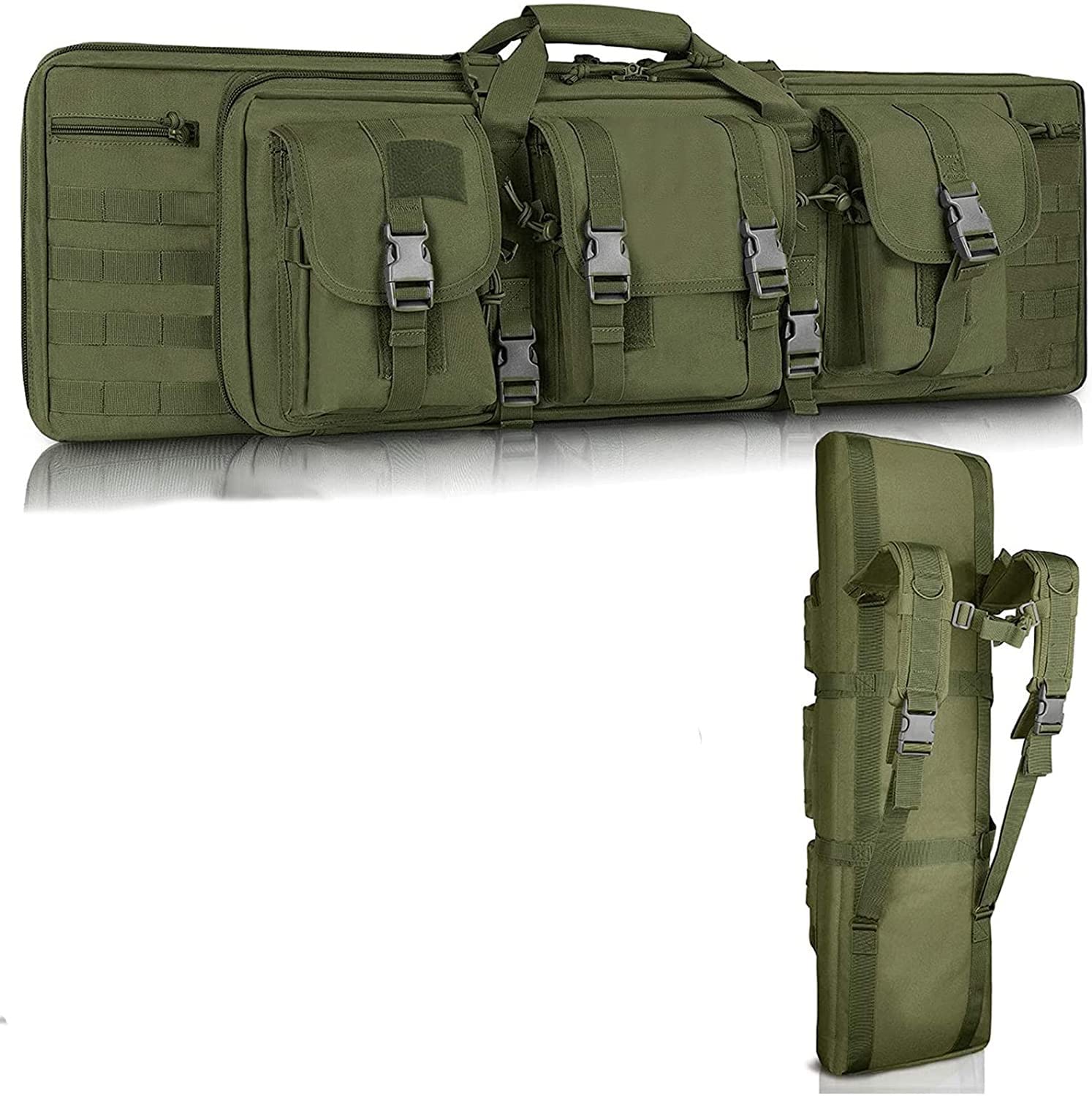 Bolsa Táctica Funda para Arma Acolchado con Correa de Hombro Bolsa de Transporte Vaina para Caza Disparando, Oxford Impermeable 93cm