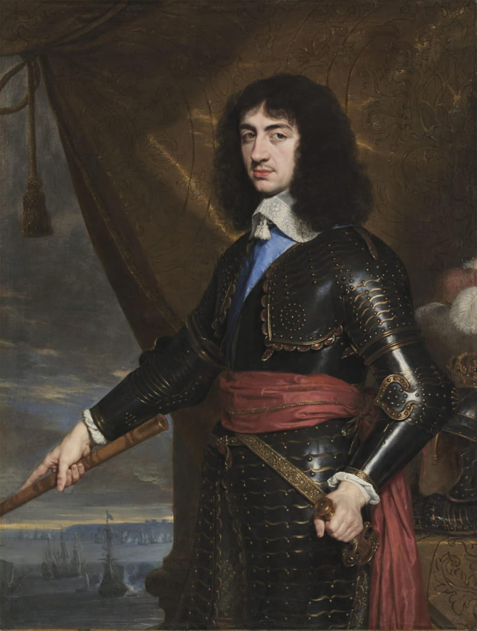 ARTXLXXBN Famous Painting Canvas Artwork Graffiti Print Portrait of King Charles Ii by Philippe De Champaigne Portrait Canvas Image for Home Decor 60x90cm