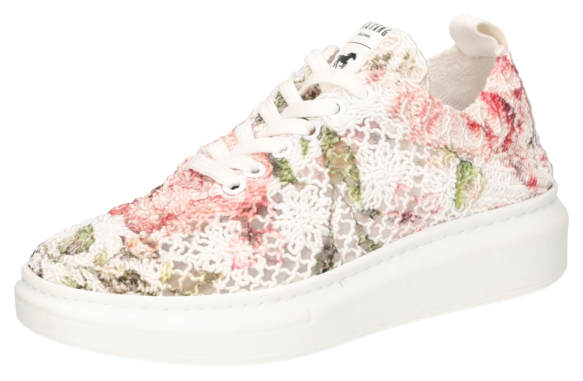 Mustang 1468-301, Women's Shoes Sneaker, Weiss/Rose,