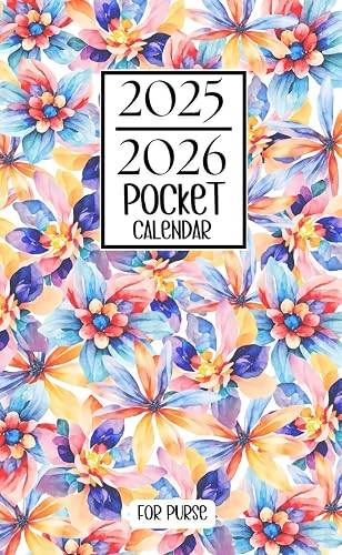 Pocket Calendar 2025-2026 for Purse: 2 Year Monthly Planner for Purse - From January 2025 To December 2026 - 6.5x4"