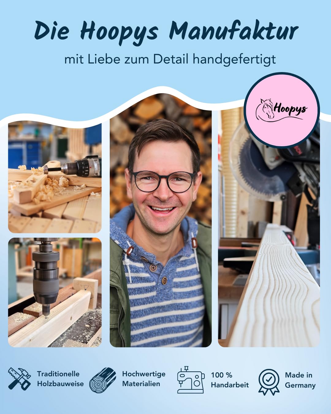 Hobby Horse Hindernis rot - mit zwei Sprung Stangen - Steckenpferd Spielzeug für den Garten - Gartenspielzeug Geschenke für Kinder