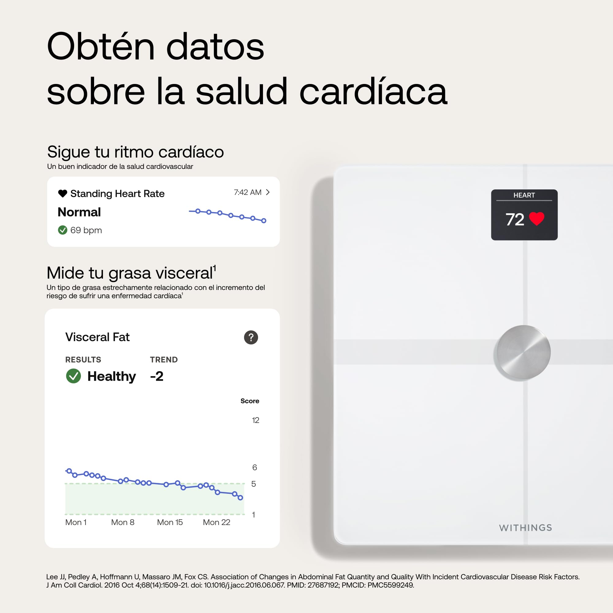 Withings Body Smart - Bascula de baño con Composición Corporal Avanzada (Peso, Grasa Corporal, Músculo, Masa Ósea, Agua, Índice de Grasa Visceral), balanza peso corporal WiFi, hasta 8 usuarios
