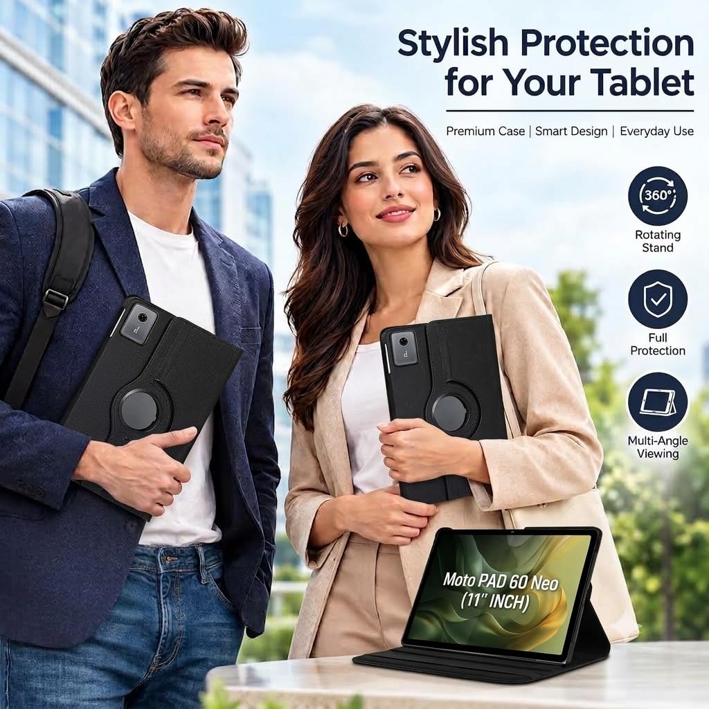 360 Rotate Flip Cover for Motorola Moto Pad 60 Neo (11" INCH) — Amazon image 6