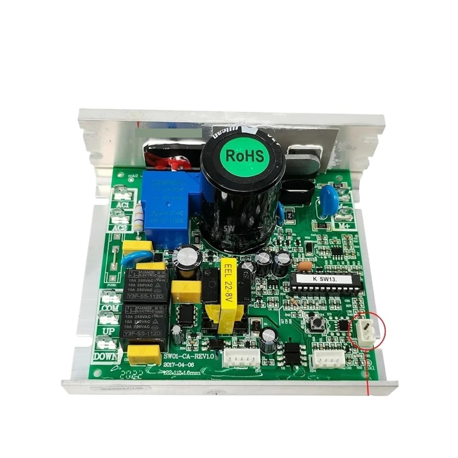 Genterun With Incline-K Sw13 Sw01-Ca-Rev1.0 Treadmill Motor Controller Sw01 Ca Rev1.0 Ksw13 ，Compatible For Reebok，Compatible For Oma，Compatible For Bh，T100 Bt6441 Control Board Sw13 Bksw13(3Pin-110V,)