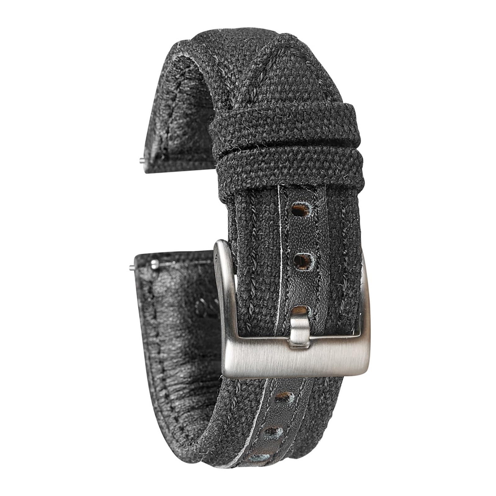 INEOUT Bracelets De Montre En Toile Matériau De Qualité Supérieure À Dégagement Rapide Bracelets De Montre En Nylon De Qualité Noire Boucle En Acier 18mm 20mm 22mm 24mm