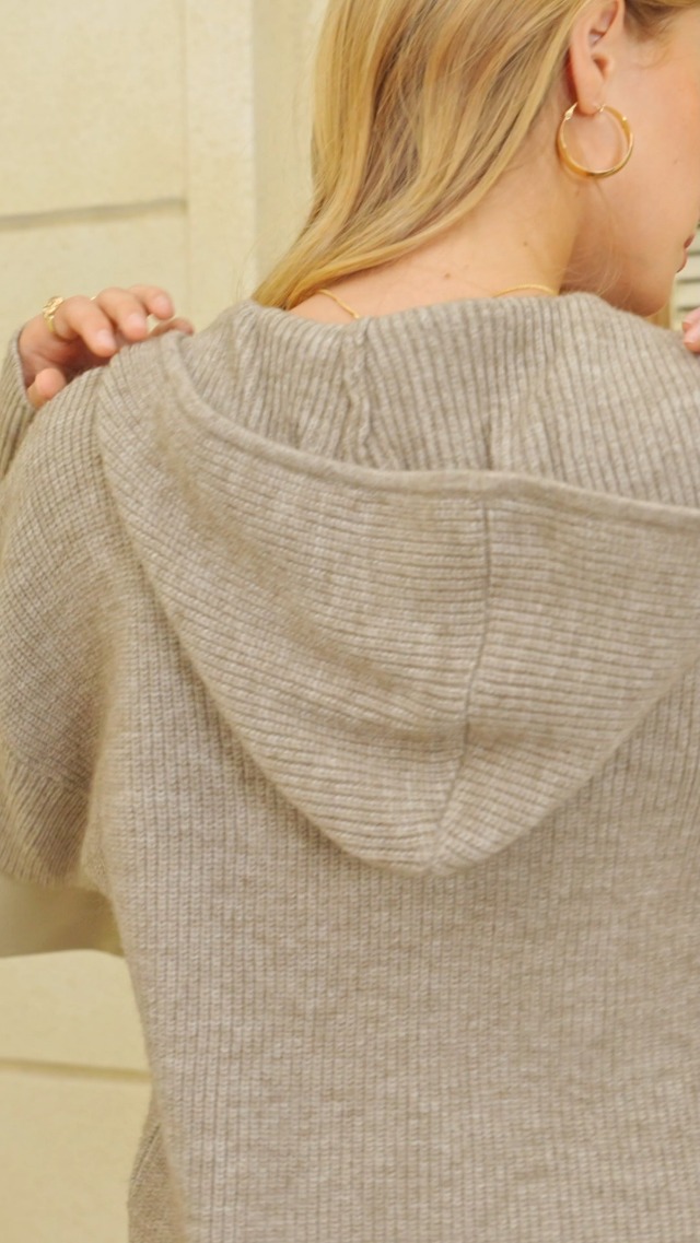 SOLY HUX Zip Up Cardigan for Women Hooded Cardigan Sweater Knitted