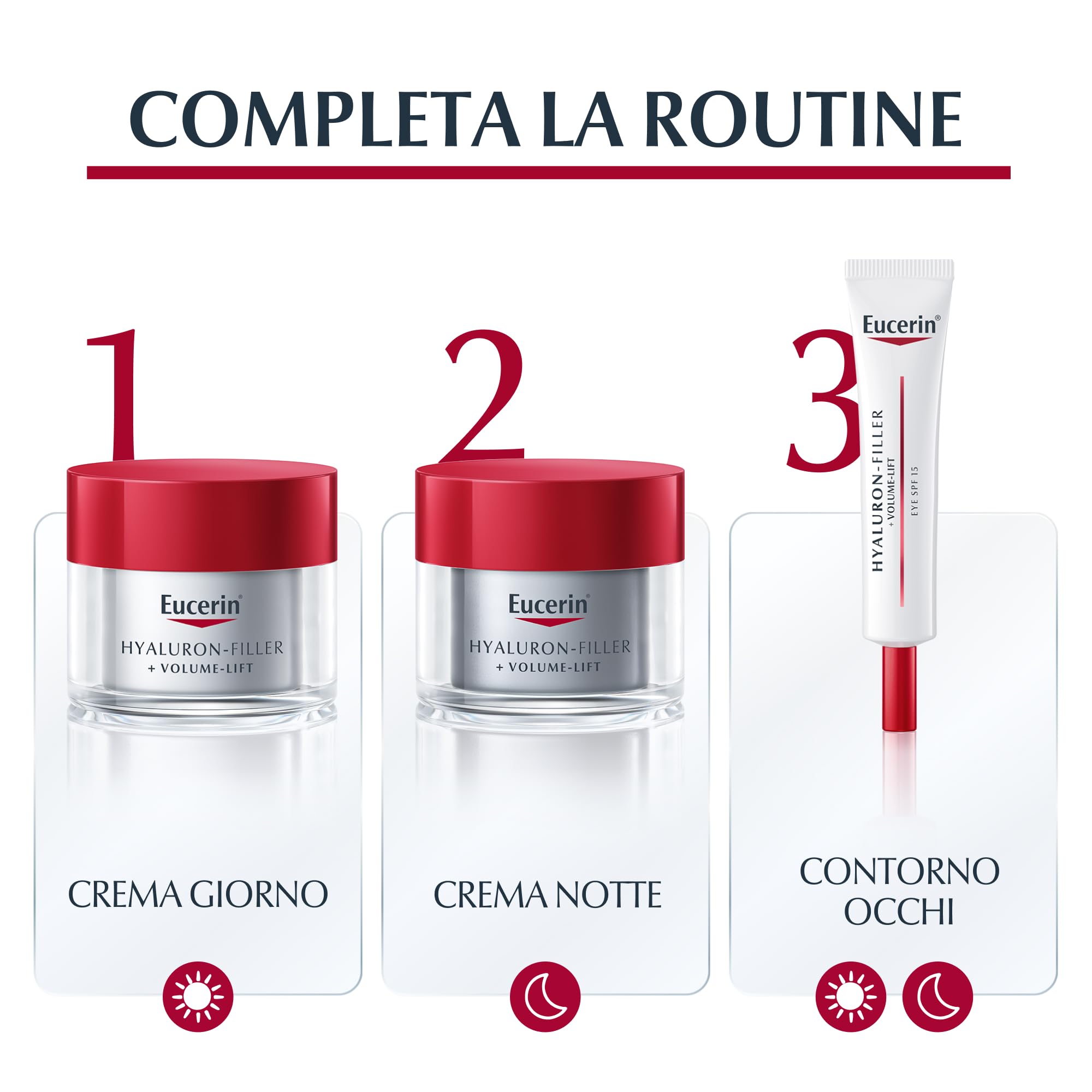 Eucerin Hyaluron-Filler + Volume-Lift Crema Viso Notte 50 ml, Crema viso antirughe rigenerante, Formula con Acido Ialuronico rimpolpante per un effetto lifting immediato per tutti i tipi di pelle