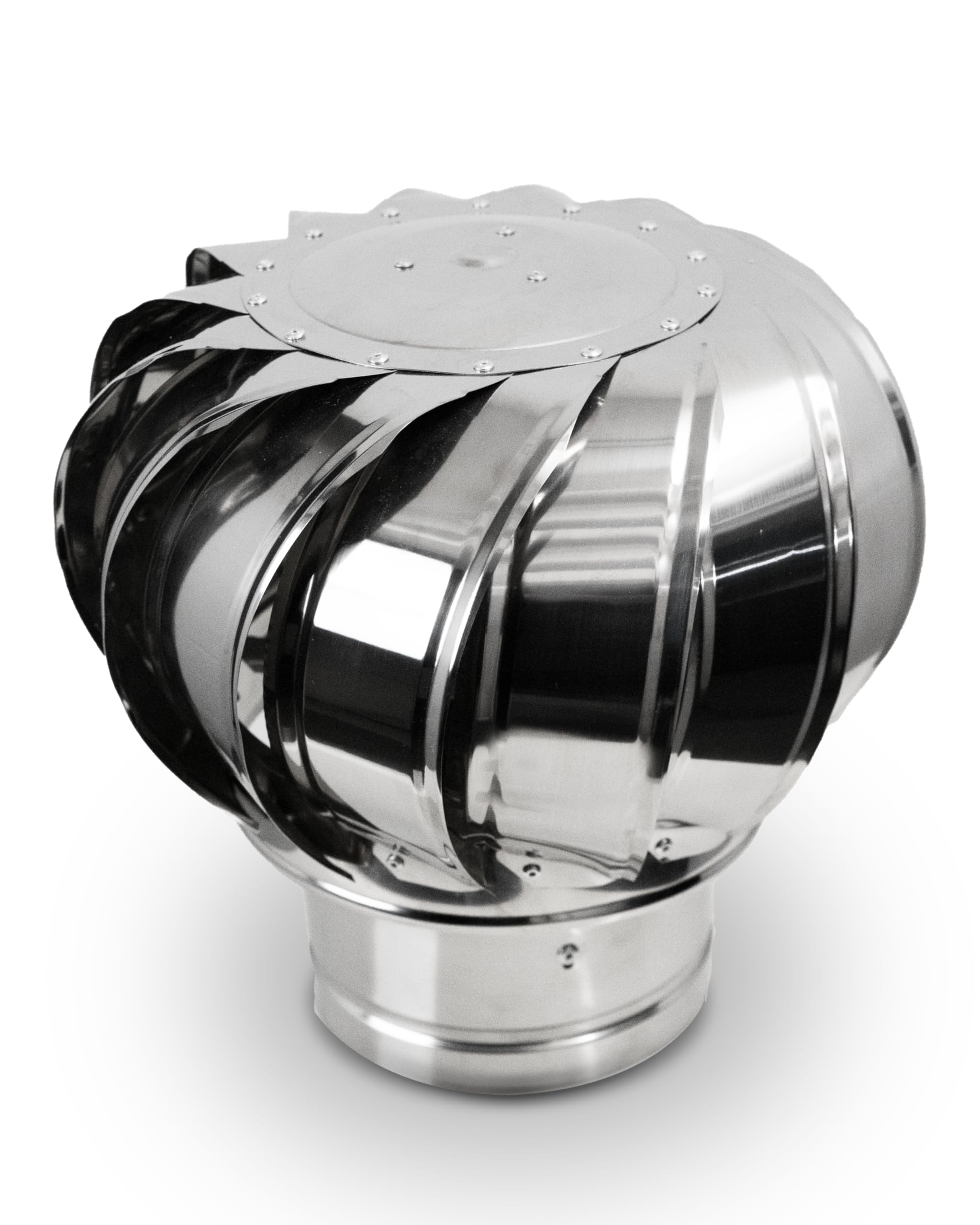 Oskar Drehbare Kaminhaube, Kamin Aufsatz Edelstahl, Wind- und Wetterabweisend (150mm)