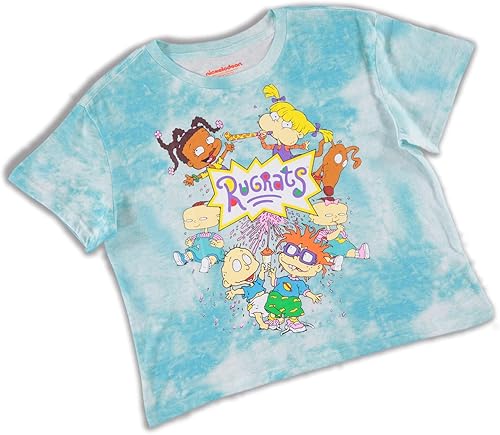 Miniatura 5 de Nickelodeon Camisa de moda de los años 90 de Rugrats Angelica y Reptar Allover Crop Top Skimmer Tee